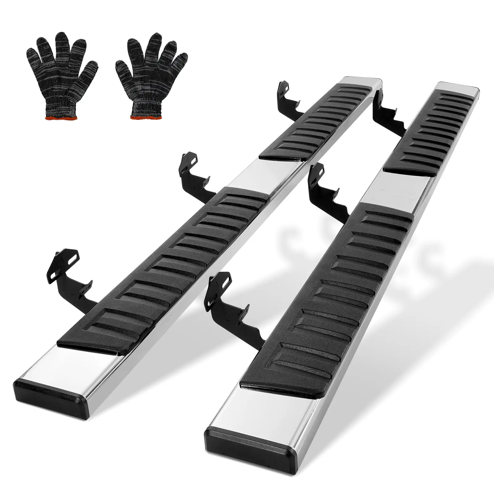 【DealsForYouDays】VEVOR 6-Inch Running Boards, 201 Stainless Steel Nerf Bars for 2009-2018 Dodge Ram 1500/2010-2023 Ram 2500/3500 (Including 2019-2023 Classic) Crew Cab, 500LBS Capacity, 2 PCS Truck Side Step Accessories