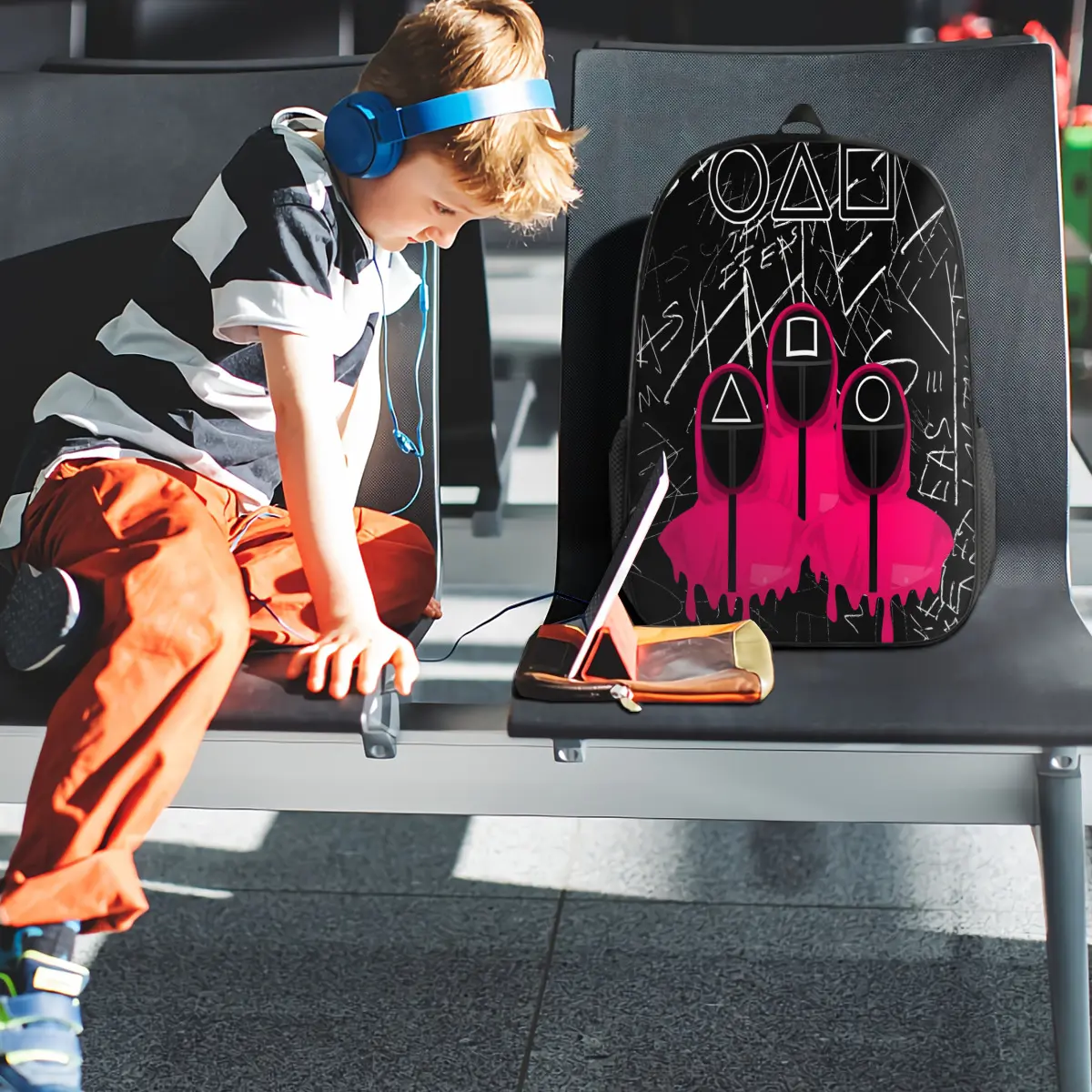 SQUID GAME 2025 BATTLE BACKPACK: 24H Stormproof Armor for Campus & Wilderness | TikTok's #1 Bulletproof Trend⚡ (Gift-Ready!) Durable