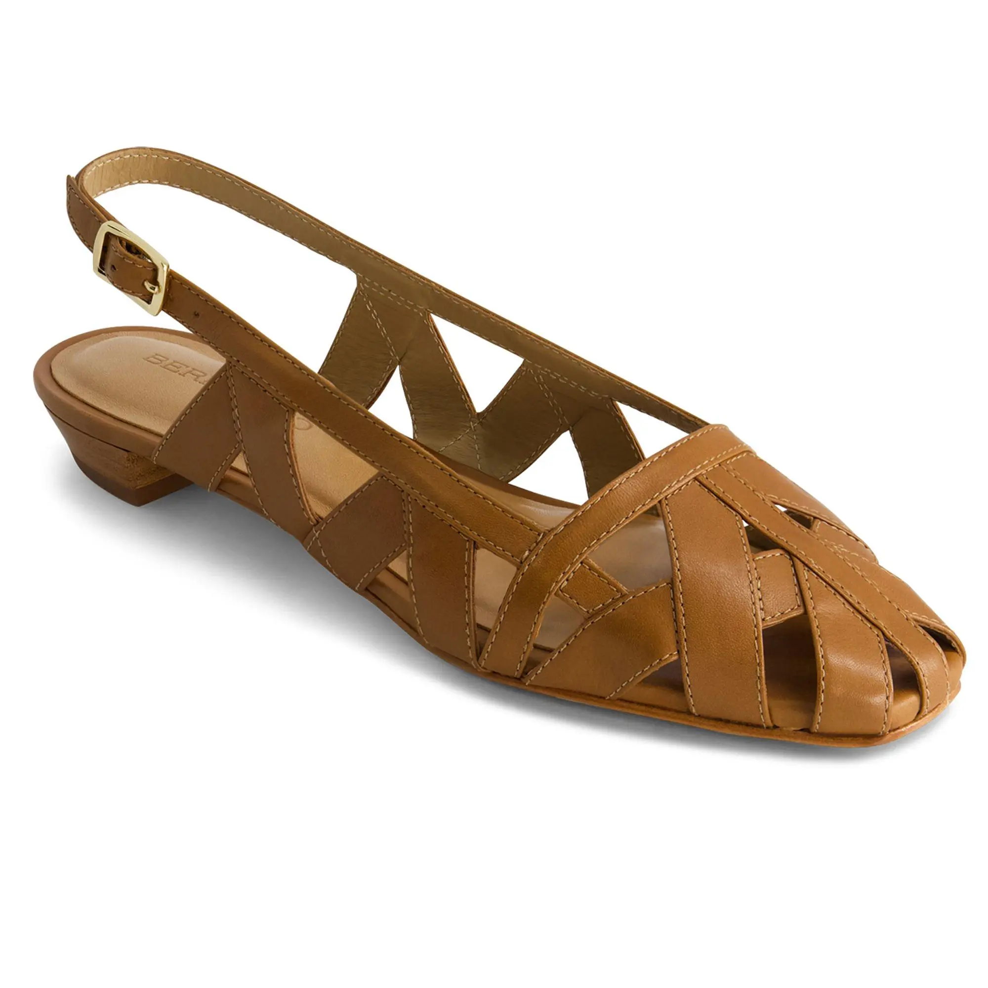Bernardo Slingback Leather Flat - Glinda