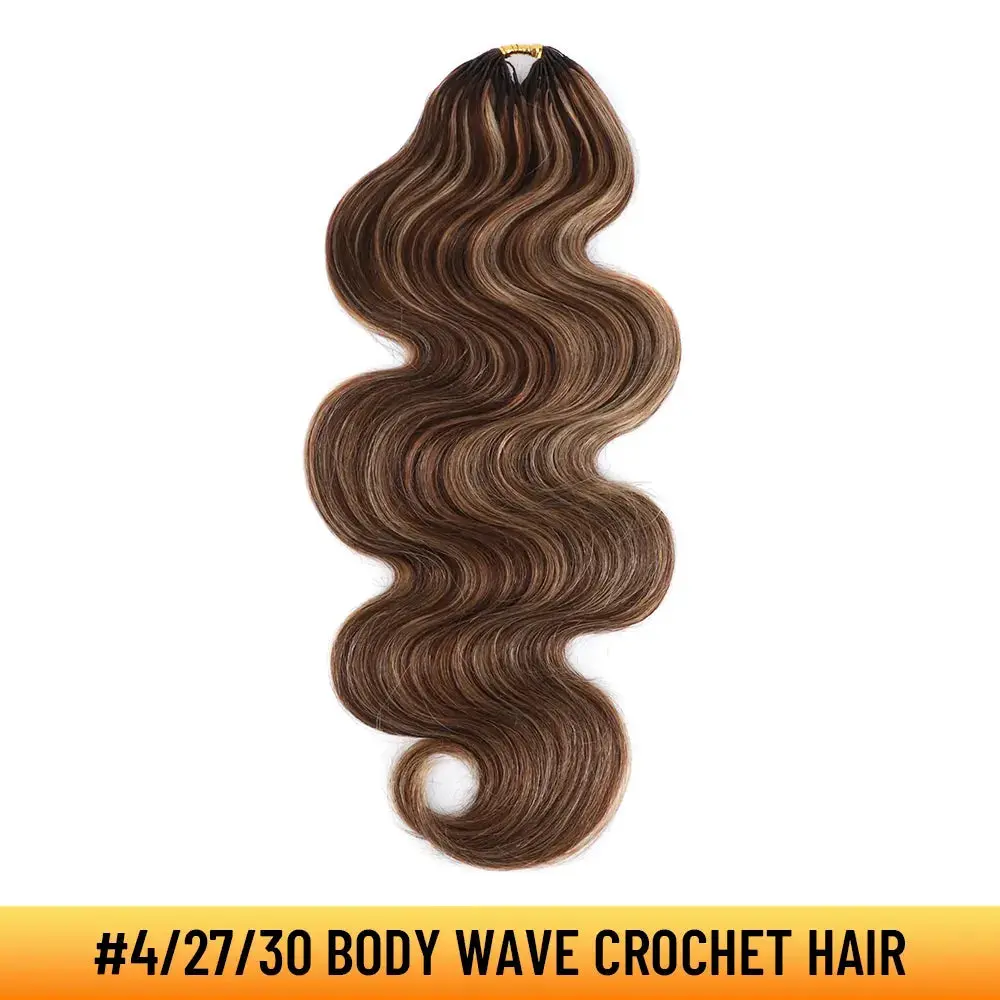 YGwigs Blend Color Feather Crochet Human Hair for Miracle Knots #4/27/30, #27/30/613 Body Wave Deep Wave YGwigs Blend Color Feather Crochet Human Hair for Miracle Knots #4/27/30, #27/30/613 Body Wave Deep Wave