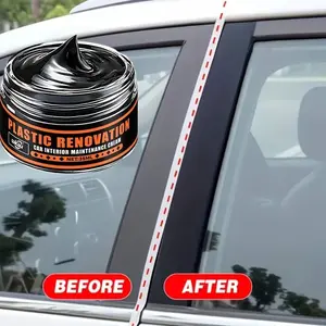 Car Plastic Rubber Repair Paste Glossy Cream, External & Internal Repair, Prevents Fading & Oxidation, Suitable for Bumpers Leather Plastics