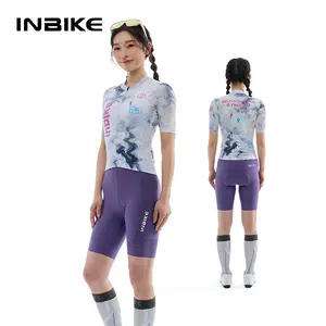 INBIKE Women's Trendy Cycling Jersey with Quick-Dry Ventilation & High-Stretch Comfort for Spring/Summer Activities