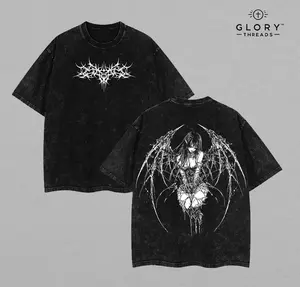 Gothic Y2k Anime Angel Cotton Hoodie, Angel Tee, Gothic Hoodie, Black Cotton Hoodie, 2k Clothing, Menswear Oversized Sweatshirts Tops,gym Fans, Clothing,gothes