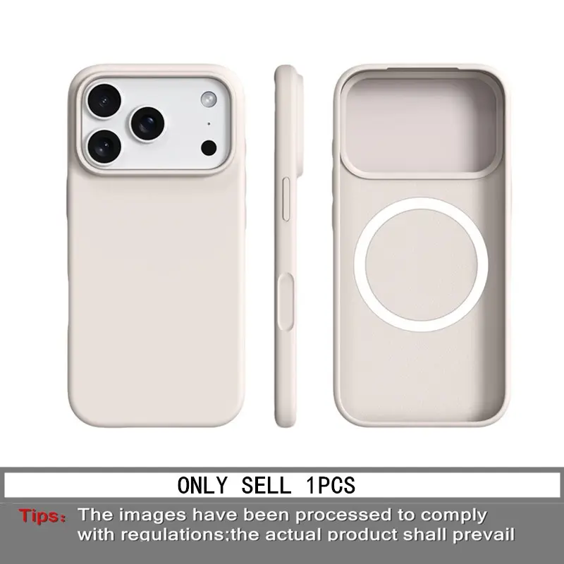 1 piece BASE MORE COVER ultra-thin, Protective, magnetic liquid silicone iPhone case, Casing for Apple mobile phones, soft touch feel, soft edge wrapping, matte soft shell case, skin-friendly texture, suitable for Apple iPhone Series, Protector