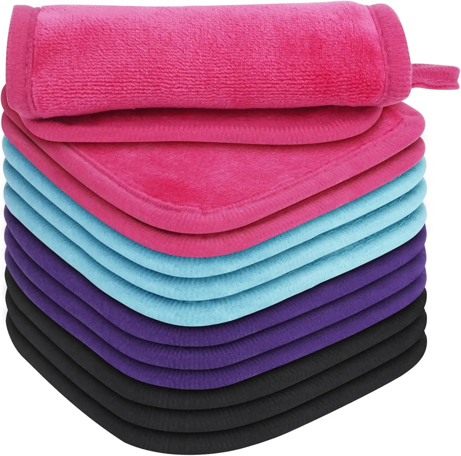 Halloween Fall Gift Makeup Remover Cloth 12 Pack, Ultra Soft and Reusable Microfiber Makeup Remover Towels for All Skin Types, Makeup Removal Face Cleansing Cloth, 6” X 6”, Multicolor