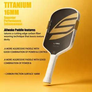 Boomstick Pickleball Paddle Set with Foam Core, Carbon Fiber Surface T700, 16mm Thick Hot Molding, High Friction High Spin