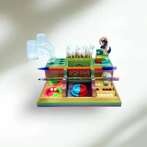 3D Printed Concentrate Organizer Dab Station Tool Storage with Customizable Slots & High-Quality Design for Enhanced Dabbing Experience