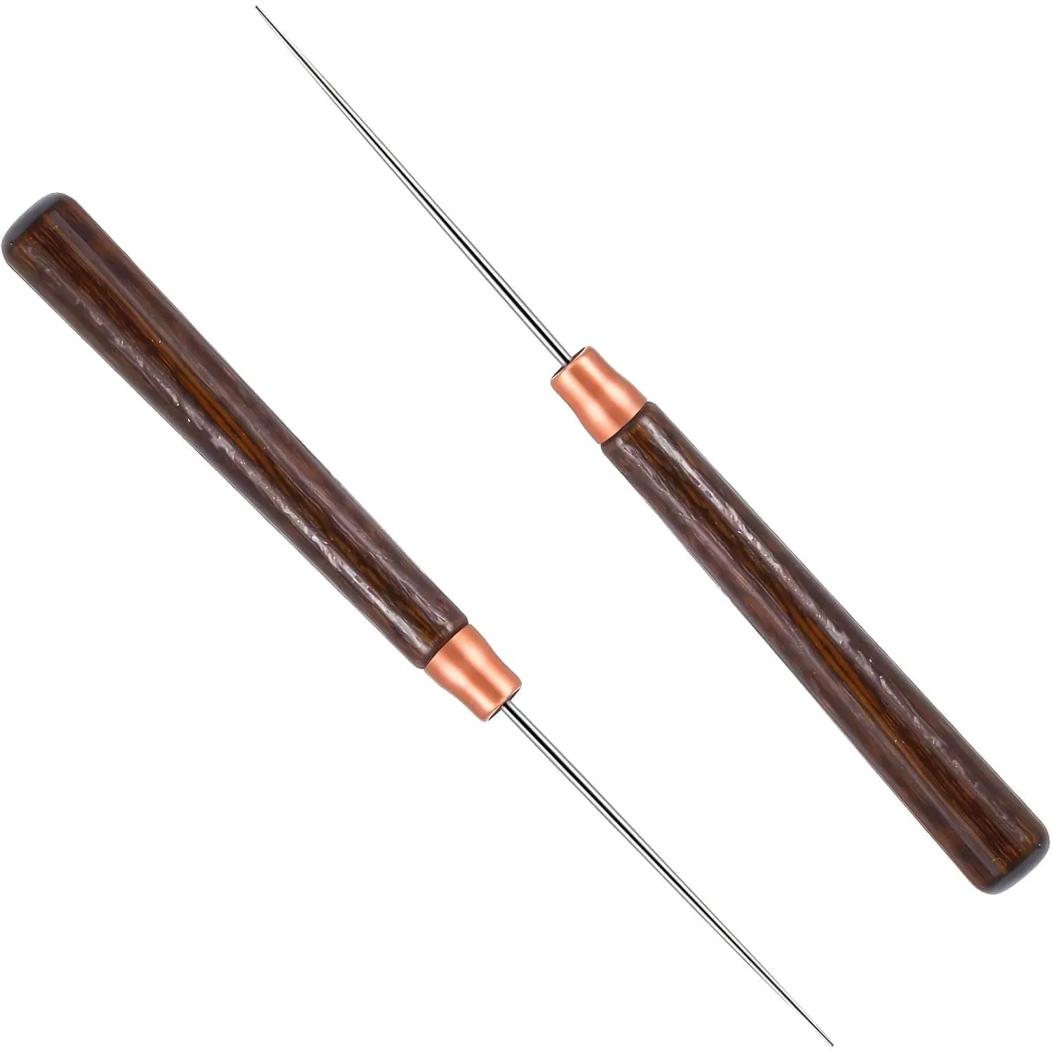 2 count  Handle Awl Tool, Leather Awl Punch Tool for Leather Craft, Punching, and Sewing, Durable Steel  Awl for DIY Projects