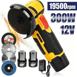 Cordless Mini Brushless Angle Grinder Kit, 1 Set Multi-purpose Rechargeable Grinding Tool With 2×Lithium Batteries, , Polishing Grinding Machine for Cutting, Diamond Cordless Power Tools, Tools and Gadgets Portable fathersdaygift
