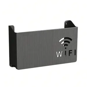 Wall Mounted WiFi Storage Box, 1 Piece Punch-free Organized Storage Rack for Home, WiFi Router Storage Holder, Stylish Addition, Robust Plastic