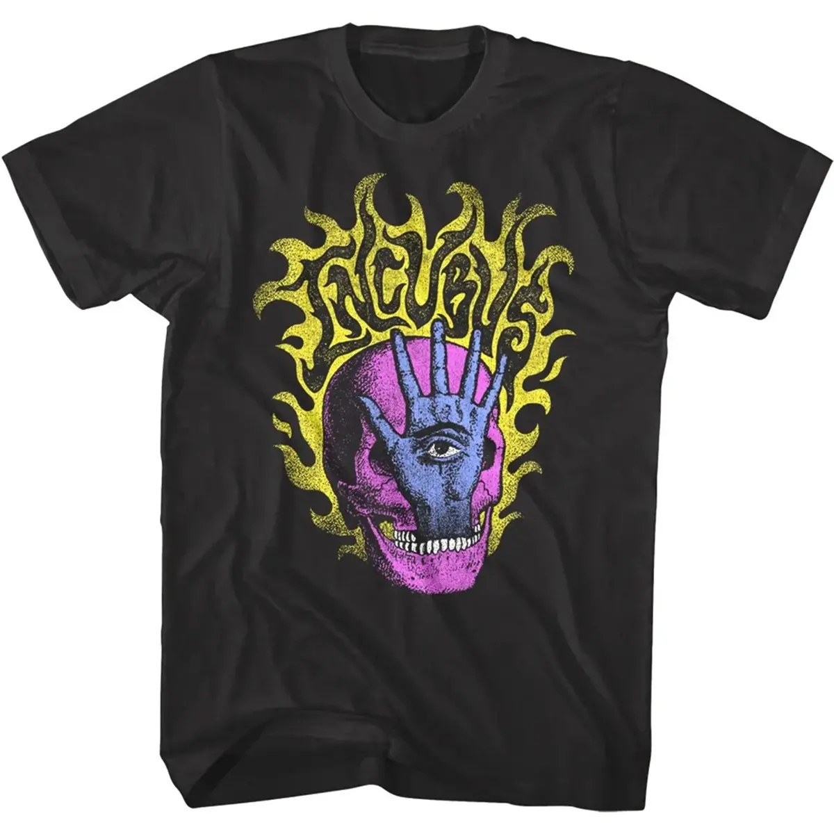 Incubus Flaming Chakra Rock Band T-shirt Cotton Fabric