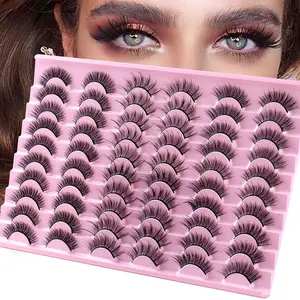 Natural Look Eyelashes Extensions, 30 Pairs Fluffy Curly Thick Faux Cluster Lashes, Eye Makeup Products for Women & Girls, Cosmetic, Eyelash Clusters Extensions