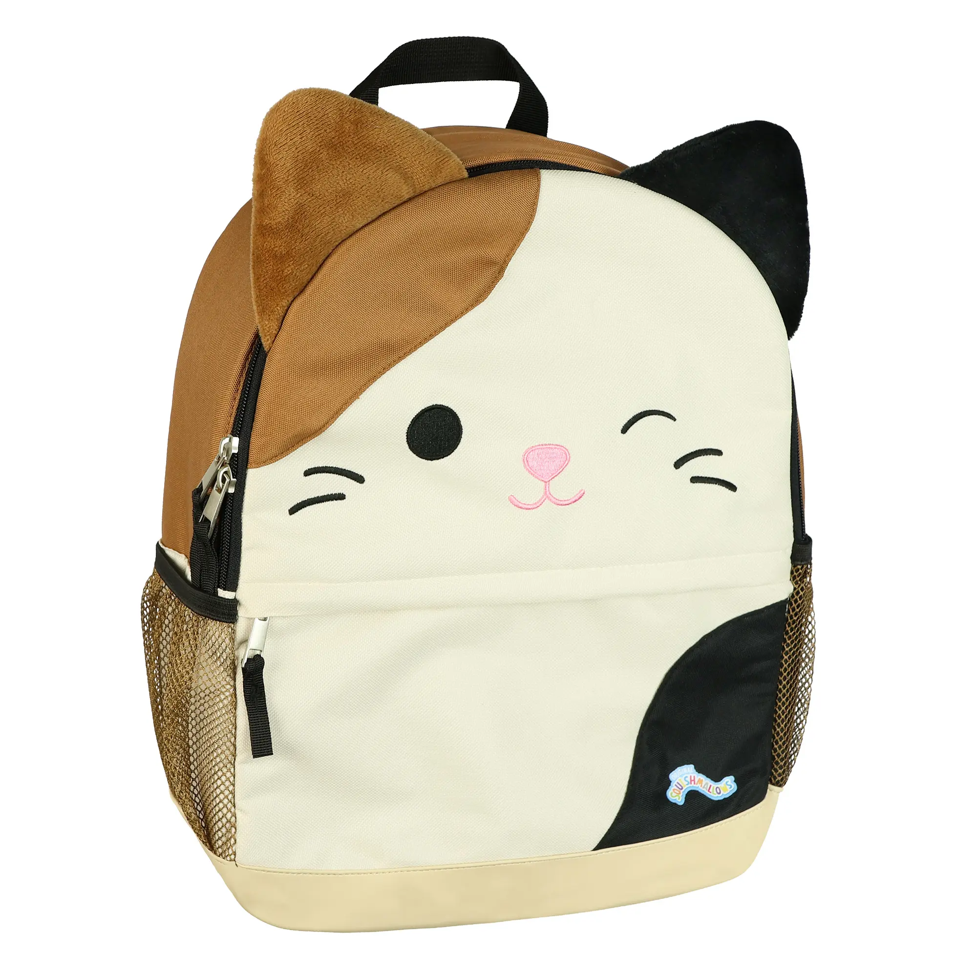 Squishmallows Backpack 16" Cam the Cat 3D Character Bag Adjustable Straps
