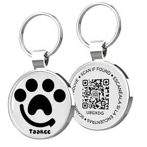 Metal Pet Tag, Easy-to-use Tag with QR Code, Real-time Scan Alerts, Update Record Pet Profile, No Subscription or Fees