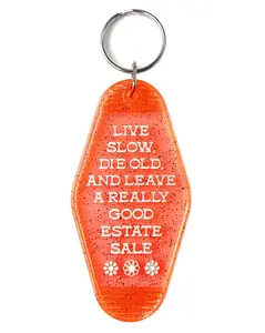 Live Slow, Die Old Translucent Keychain