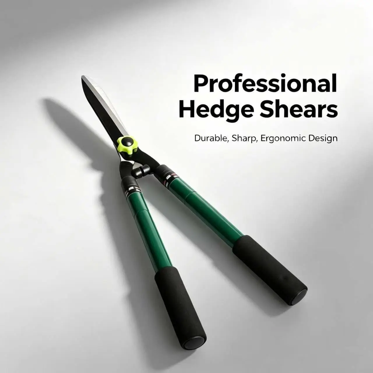 Telescopic Hedge Shears with Wavy Blade and Extendable Steel Handles. Telescopic Hedge Shears with Wavy Blade and Extendable Steel Handles.