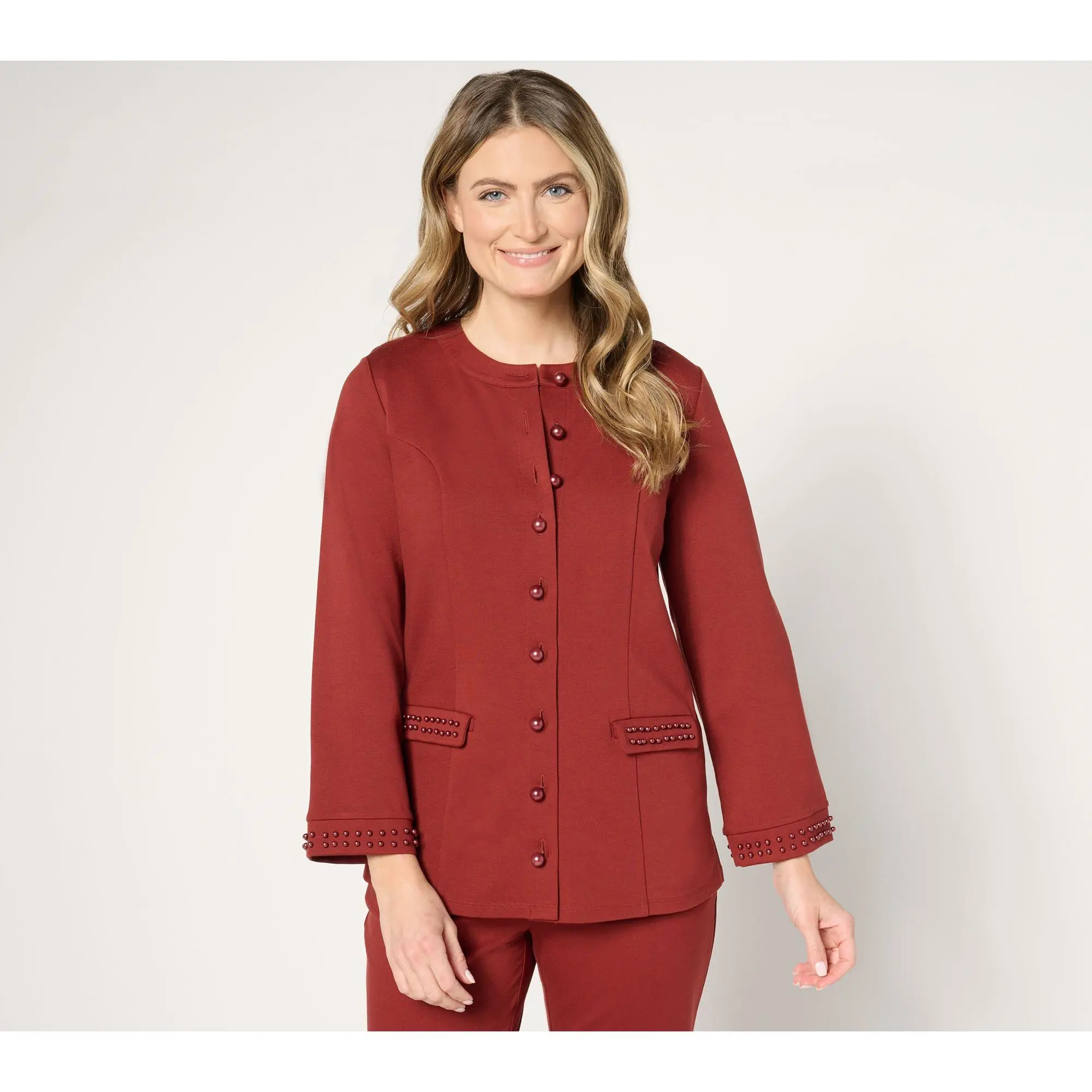 BEAUTIFUL by Lawrence Zarian Regular Simulated Pearl Tunic