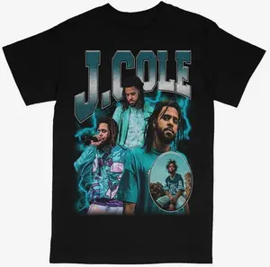 J Cole Hip Hop Rap Style T-shirt For Men Women, For Fans Unisex Casual Streetswear Top (Charlotte)