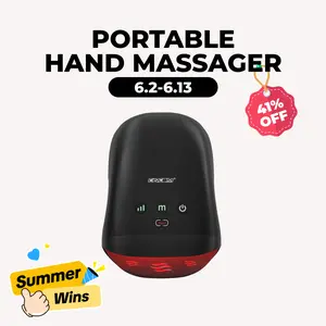 CINCOM Portable Hand Massager (BLACK), Cordless, with Comfort Heat and Gentle Vibration, Adjustable Settings, Auto-Off Feature, Rechargeable, Perfect for Daily Relaxation, Ideal Gift