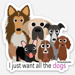Adorable Dog Sticker - Perfect for Laptops, Water Bottles, and More! Colorful and Cute Canine Design on Durable Vinyl Material - Dog Lovers Decor