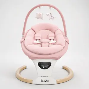 TimChic Baby Swing for Infants to Toddler| Portable Infant Swing , Rocker for Newborn with 5 Speeds, Baby Boy Girl Swing with Music