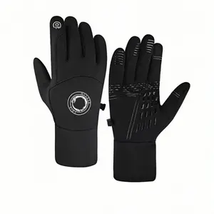 1 pair with Melbourne Logo winter gloves thermal gloves Touch Screen Warm Running full finger gloves for men women keep warm Christmas gifts Soft Warmest Outdoor Sports Gloves