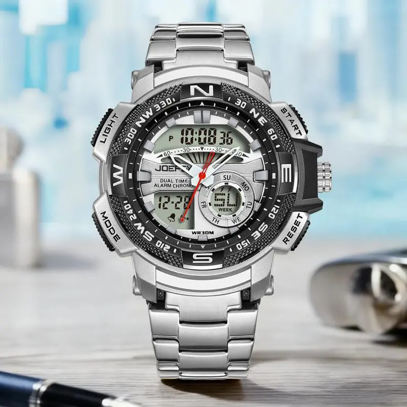 Men's Business Father's Day gift Digital Watch Chronograph Digital Movement Luminous Date WaterResistant for Party DailyWear Birthday Gift with Box