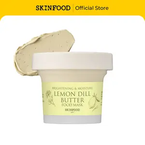 [SKINFOOD Official] Lemon Dill Butter Food Mask | Korean Skincare Wash-Off Mask for Brightening, 4.23 fl.oz. (120g)