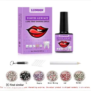 LUNOON Tooth Gem Kit DIY Crystals Jewelry Kit 374 PCS Gem 26 Shapes Professional Cool Tooth Gems Safe Easy to Start Teeth Jewelry Starter Kit with 10 Microbrush Applicators 10 Cotton Rolls 1 Tweezer Gem Picker Glue Oral Gel Gift