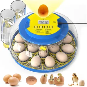 Incubator for Hatching Eggs with Automatic Egg Turning and Humidity Control, Incubator with Built-in Egg Candle, 18 Eggs Incubator for Hatching Chicken, Quails, Ducks, Parrots, Geese
