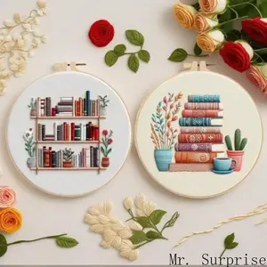 2026 New Style DIY Embroidery Kit for Beginners - Embroidery Design Set with Book, Potted Plant Cross Stitch, Full Supplies, Booktok Stockup Item, TikTokShopBlackFriday Thanksgiving Leisure Deal,summervibes