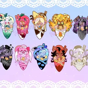 10 Ops (NOT COMBO) CR Kingdom Cookies Ice Cream Cones Double Sided Acrylic Keychain