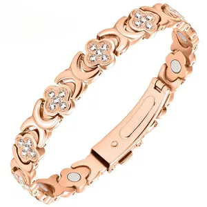 Women's Pure Copper Magnetic Bracelet - 3500 Gauss Effective Magnets, Adjustable, Elegant Bangle for Everyday Wear, Outdoor Activities, Healing Jewelry Gift, Christmas Present