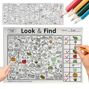 Hidden Objects Coloring Book for Kids, Seek and Find Activity Book with 100+ Pages, Educational Puzzles for Toddlers & Preschoolers, Hidden Object Challenges for Children
