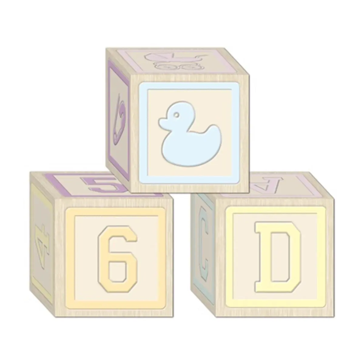 212 MAIN Baby Blocks Favor Boxes - 12-Pack, 3x3 in Stackable Gift Box Design, Baby Shower Party Supplies for Gifting & Wrapping, Office Stationery Compatible, Party Gift