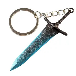 Ranni Dark Moon Greatsword Keychain Elden Ring Game Sword Metal Alloy Gift Mini Stick Kpop decorative key