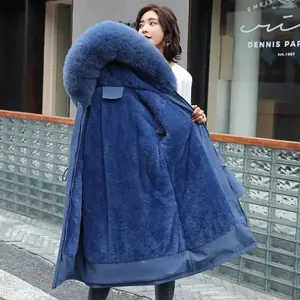 Winter Jacket 2025 New Women Parka Clothes Long Coat Wool Liner Hooded Jacket Fur Collar Thick Warm Snow Wear Padded Parka 6XL Womenswear Tops（gift）