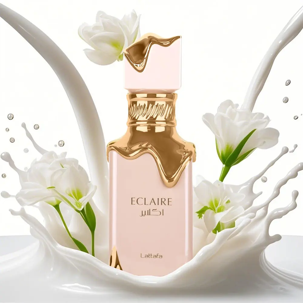 Lattafa Eclaire Eau de Parfum Spray | Enchanting Floral-Vanilla Gourmand Scent | 100ml/3.4oz Long-Lasting Luxury Fragrance for Women