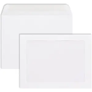 9x12 Full Face Window Envelopes, 28lb Bright White Paper, 9 x 12 Inches Envelopes With Clear Full Window, 50 Pack