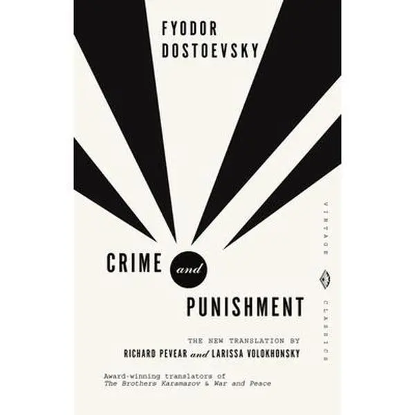 Crime and Punishment Book - Fyodor Dostoevsky, Larissa Volokhonsky, Vintage Paperback, Astounding Psychological Thriller