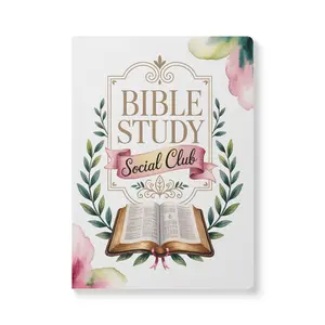 Bible Study Social Club Softcover Journal, Spiritual Journal, Christian Notebook, Devotional Planner, Gift for Church Groups