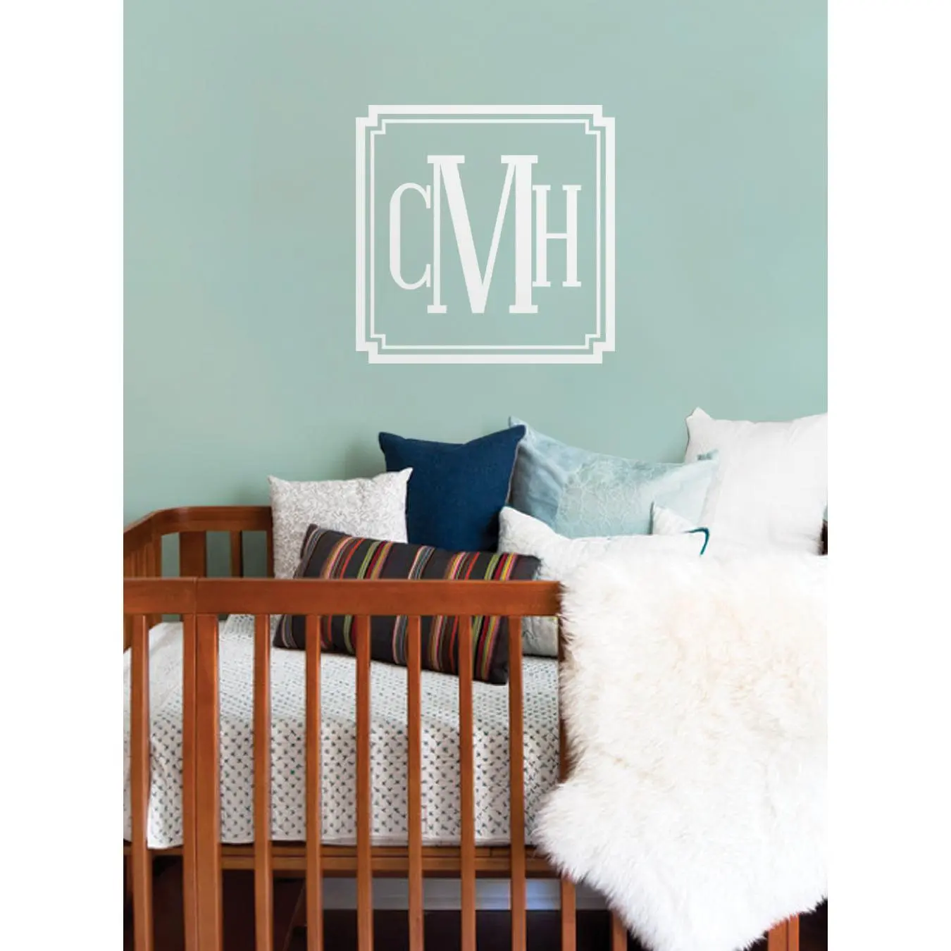 Personalized Monogram Name Wall Decal - Style D
