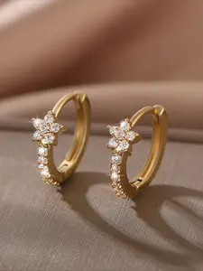 Elegant Exquisite Gorgeous Cute Five-pointed Star Flower Cubic Zirconia Zircon Inlaid Trendy Chic Gorgeous Jewelry Earrings for Woman Daily Vacation Music Festival Anniversary Gift Couple's Gift，Gift for Her