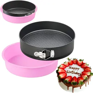 Springform Pan Set Nonstick Cheesecake Pan with Removable Bottom Leakproof Protector 10 Parchment Paper Liners 9INCH ROUND