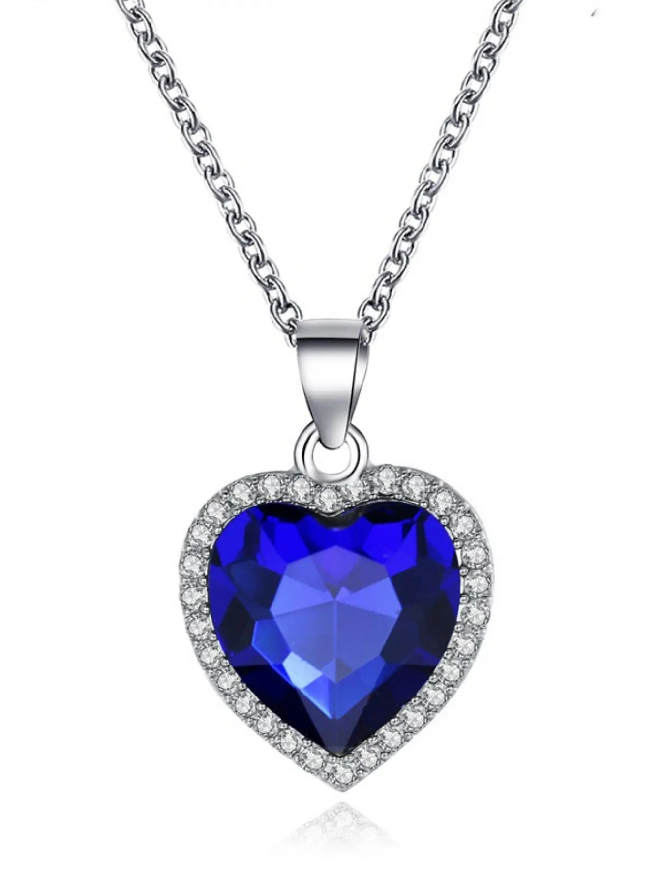 Titanic Crystal Gem Heart Necklace, Classic Ocean Heart Design, Elegant Jewelry for Women, Perfect Gift Idea, Stylish Accessory, Heart Shaped Pendant, Love Heart Necklace, Hearts Pendant Necklace, Heart Pendant Necklaces