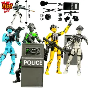 Super Police T13 Action Figure【Completed assembly model】 Classic police pose, can be equipped with various weapons, comes with interchangeable hands, a highly collectible figure.Valentine's Day gifts for boys【Valentine's Day gift top choice】