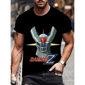 Monawear Unisex 3D Printed Mazinger Z Graphic T Shirt Retro Anime Design Soft Breathable Round Neck Casual Summer Tee Machine Washable Streetwear Fashion For Men Women Streetwear Lovers Gift
