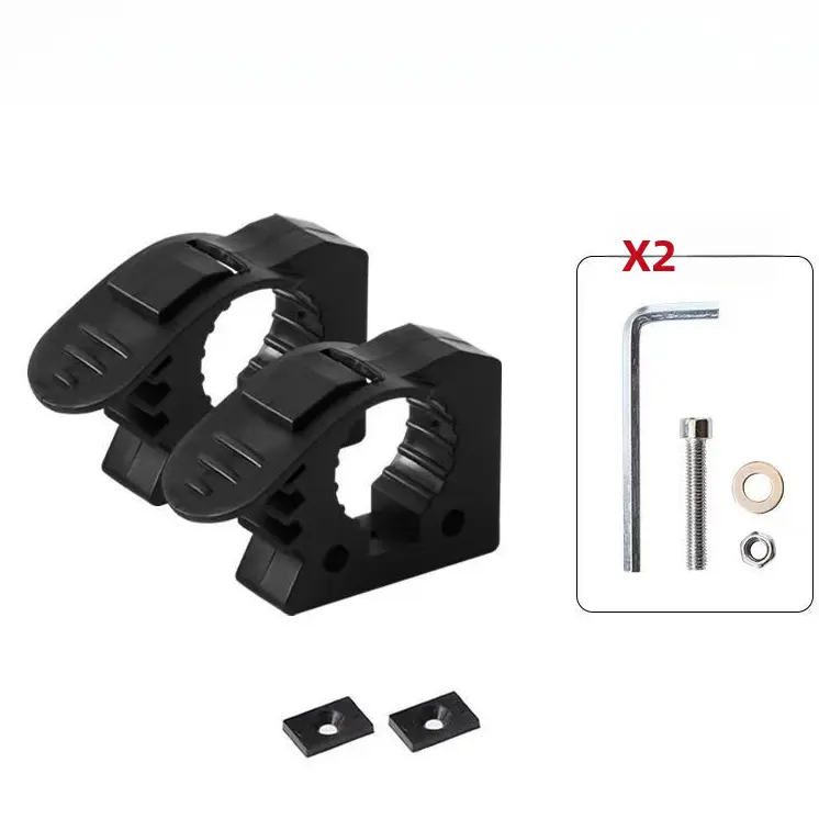 2PCS Car-Mounted Engineer Shovel Brackets, Quick-Release Buckle Rubber Fasteners with Secure Hold, Easy Attachment Roof Crossbar Clips for Off-Road Use, 2 Mounting Clips for Stability