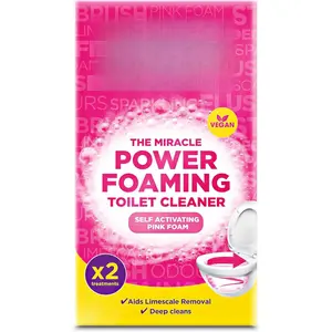The Miracle Power Foaming Toilet Cleaner - 2 Treatments - Self Activating Pink Foam