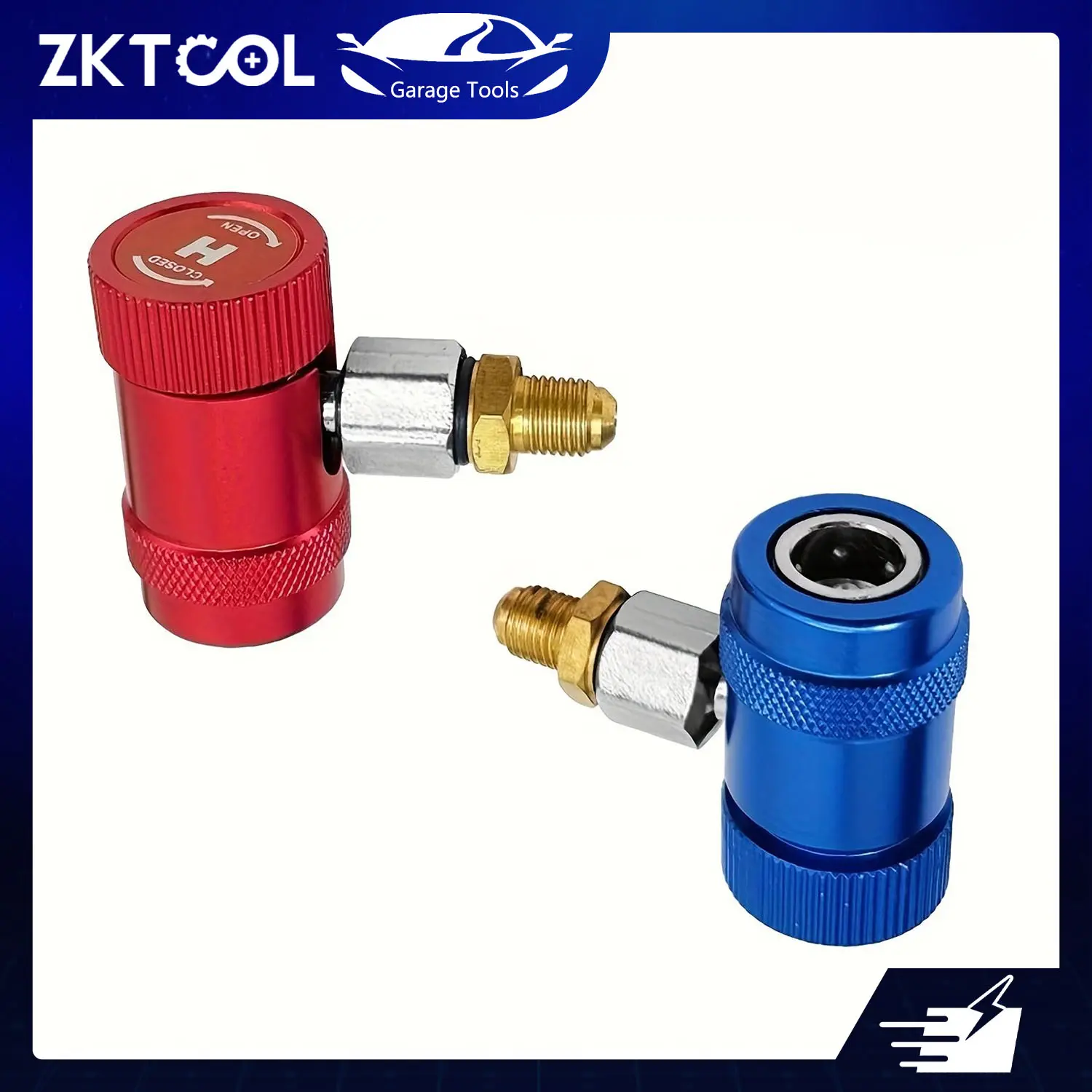 R1234yf Quick Couplers Adapters, High-Low Quick Coupler AC car Air Conditioner Refrigeration Manifold Gauge Hose Connector, AC Hose Fitting Connectors, HP LP R1234yf Connector.